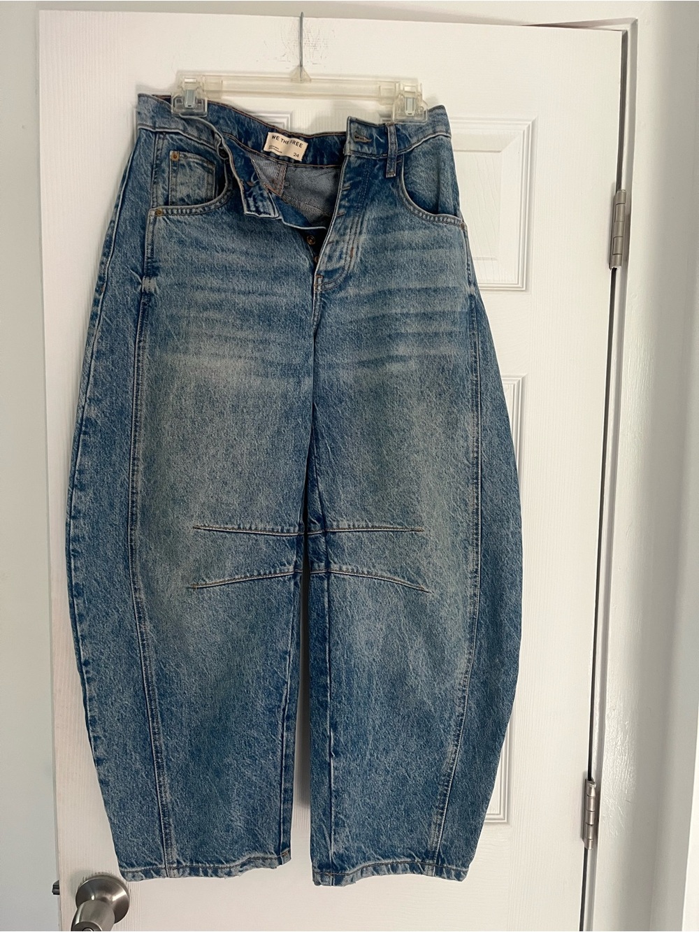 Free People Blue Washed Relaxed Jeans